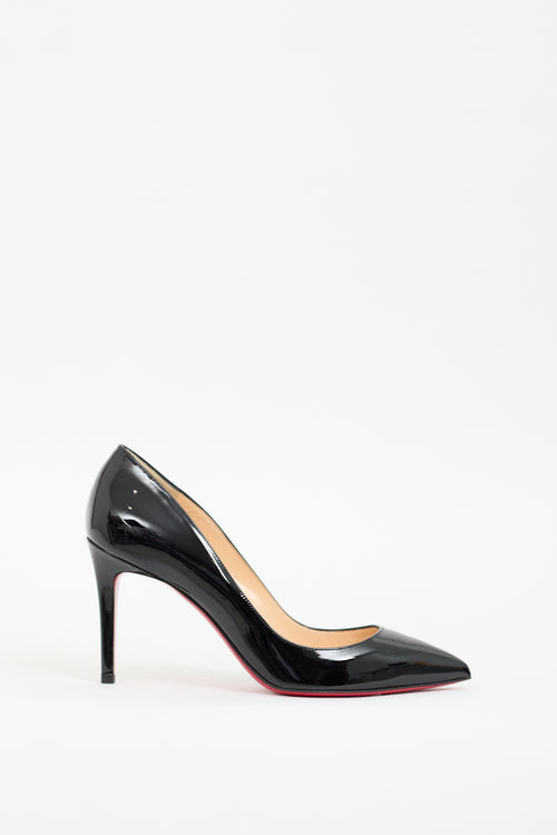 Christian Louboutin Black Patent Leather Pigalle 85 Pump