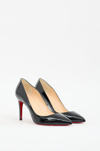 Christian Louboutin Black Patent Leather Pigalle 85 Pump