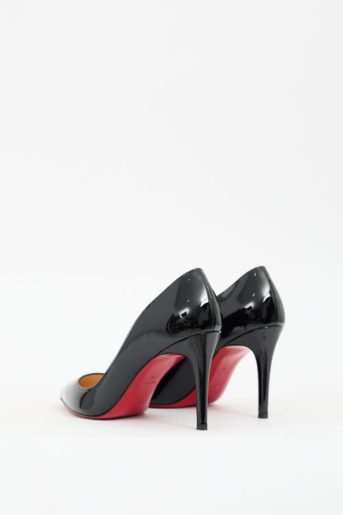 Christian Louboutin Black Patent Leather Pigalle 85 Pump