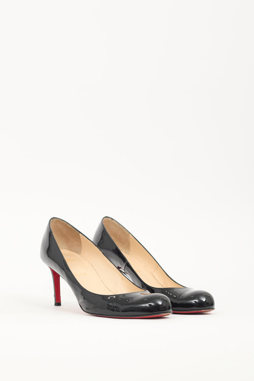 Christian Louboutin Black Patent Leather Simple Pump