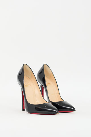 Christian Louboutin Black Patent Leather Pigalle 100 Pump