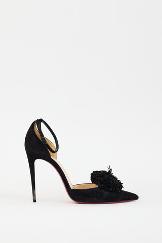 Christian Louboutin Black Suede Tsarou Pom Pom D
Orsay Pump