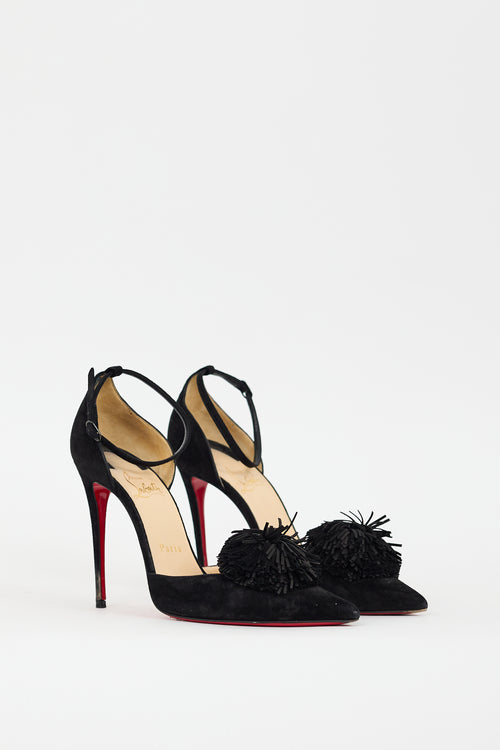 Christian Louboutin Black Suede Tsarou Pom Pom D
Orsay Pump