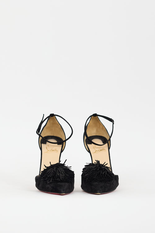 Christian Louboutin Black Suede Tsarou Pom Pom D
Orsay Pump