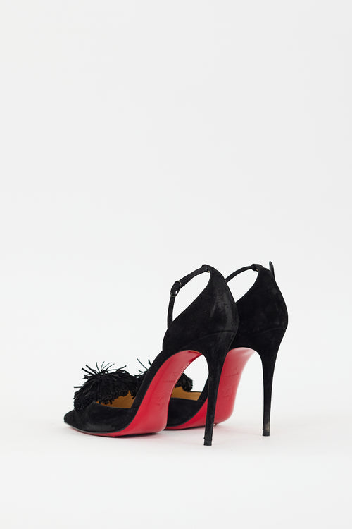 Christian Louboutin Black Suede Tsarou Pom Pom D
Orsay Pump