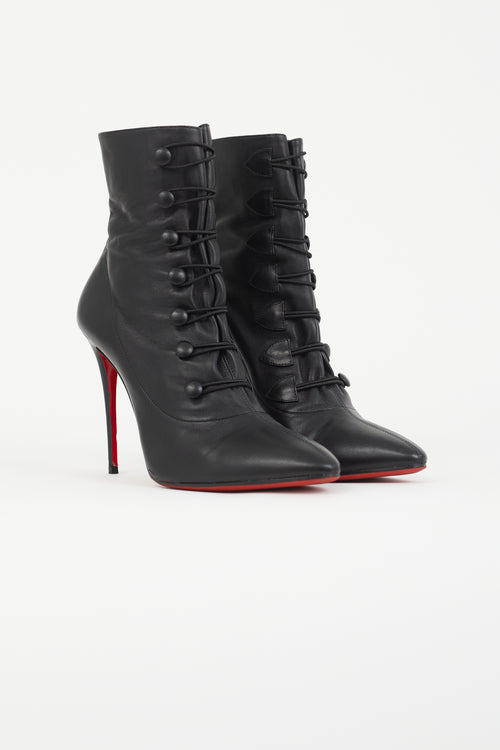 Christian Louboutin Black French Tutu 100mm Ankle Boot