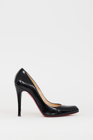 Christian Louboutin Black Patent Leather Fifille 110 Pump