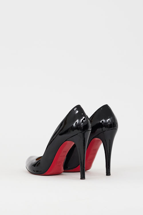 Christian Louboutin Black Patent Leather Fifille 110 Pump