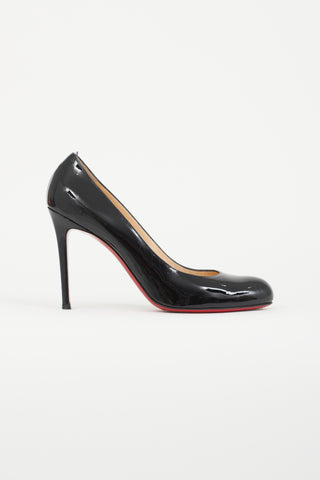 Christian Louboutin Black Patent Simple 100mm Pump