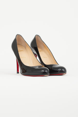 Christian Louboutin Black Patent Simple 100mm Pump