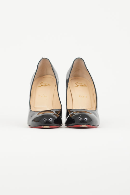 Christian Louboutin Black Patent Simple 100mm Pump