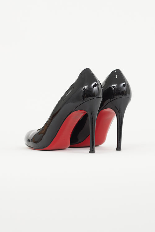 Christian Louboutin Black Patent Simple 100mm Pump