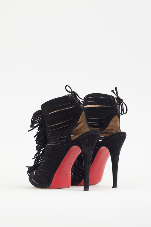 Christian Louboutin Black Suede Deva 120 Heel