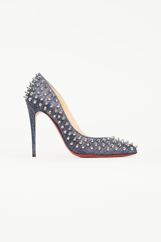 Christian Louboutin Blue Denim Follies Spike Heel