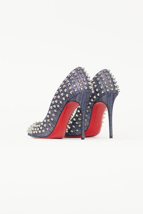 Christian Louboutin Blue Denim Follies Spike Heel