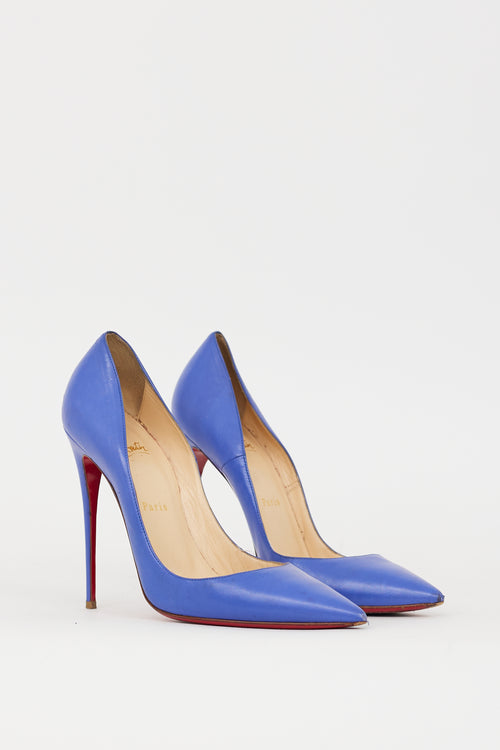 Christian Louboutin Blue Leather So Kate 120 Pump