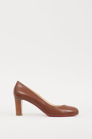 Christian Louboutin Brown Leather Lady Gena Pump