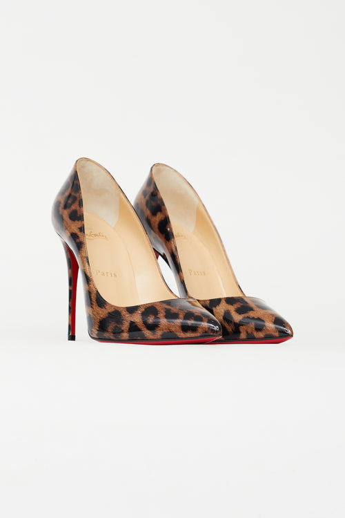 Christian Louboutin Brown So Kate Patent Glitter 120 Pump