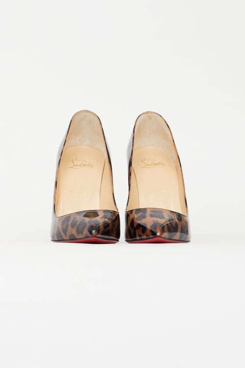 Christian Louboutin Brown So Kate Patent Glitter 120 Pump