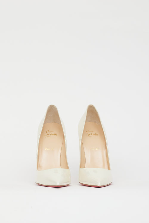 Christian Louboutin Cream So Kate 120 Iridescent Leather Heel