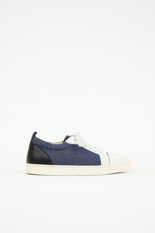 Christian Louboutin Denim 
Leather Louis Junior Sneaker