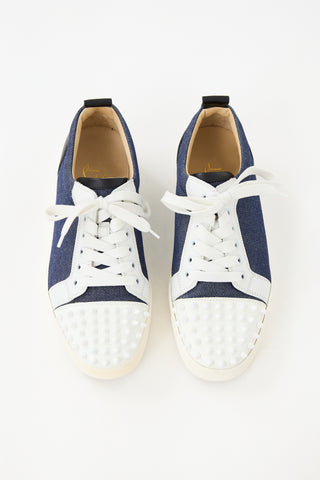 Christian Louboutin Denim 
Leather Louis Junior Sneaker