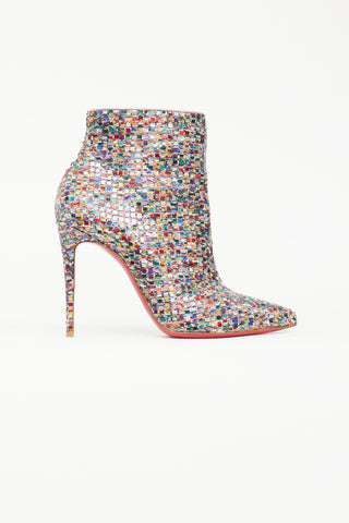 Christian Louboutin Multicolour Crystal Ankle Boot