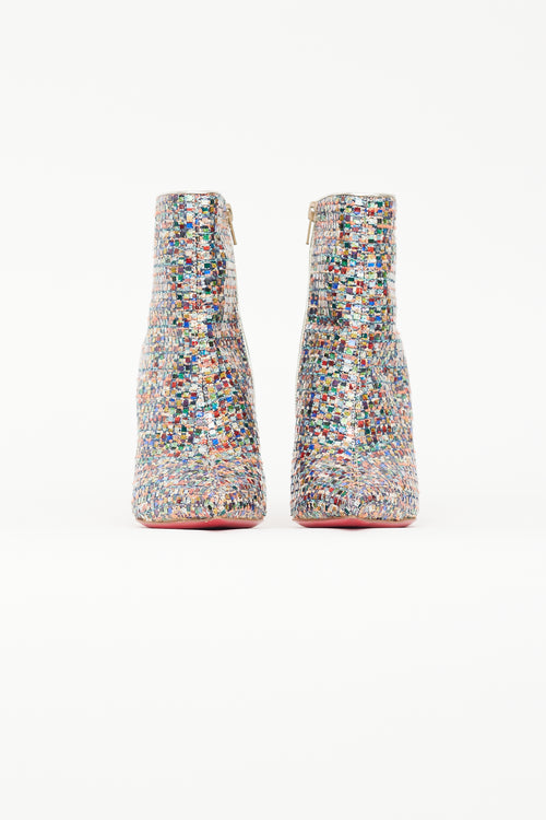 Christian Louboutin Multicolour Crystal Ankle Boot