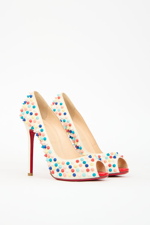 Christian Louboutin Multicolour Leather Flo Spike Pump