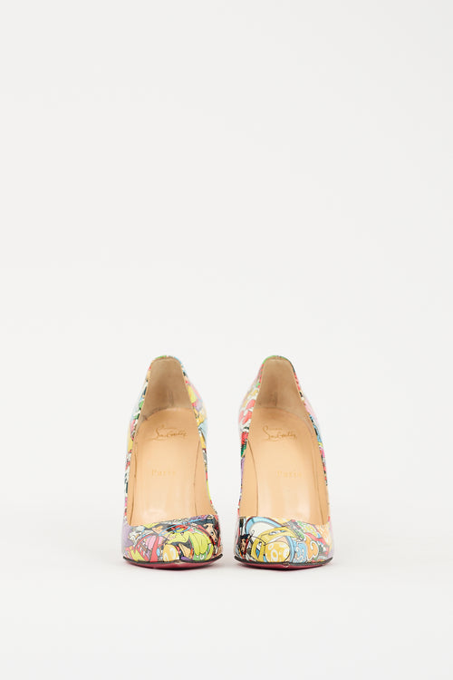 Christian Louboutin Multicolour Patent Printed Pigalle Follies 100 Pump