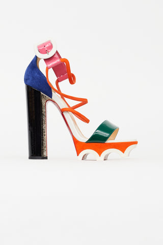 Christian Louboutin Multicolour Atletika Colourblocked Heel