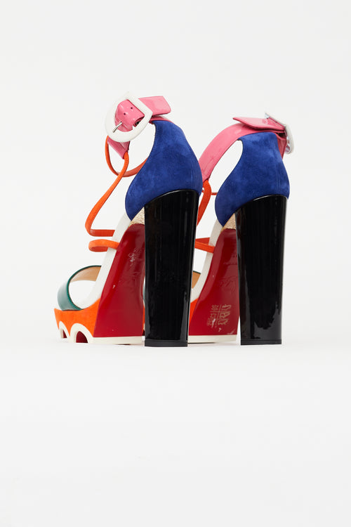 Christian Louboutin Multicolour Atletika Colourblocked Heel