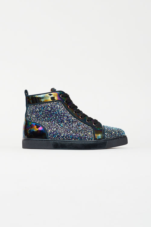 Christian Louboutin Multicolour Iridescent Rhinestone Louis Orlato Sneaker