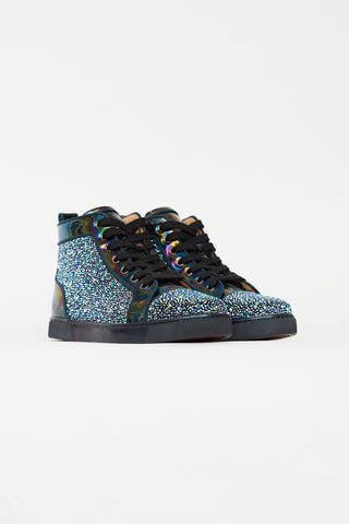 Christian Louboutin Multicolour Iridescent Rhinestone Louis Orlato Sneaker