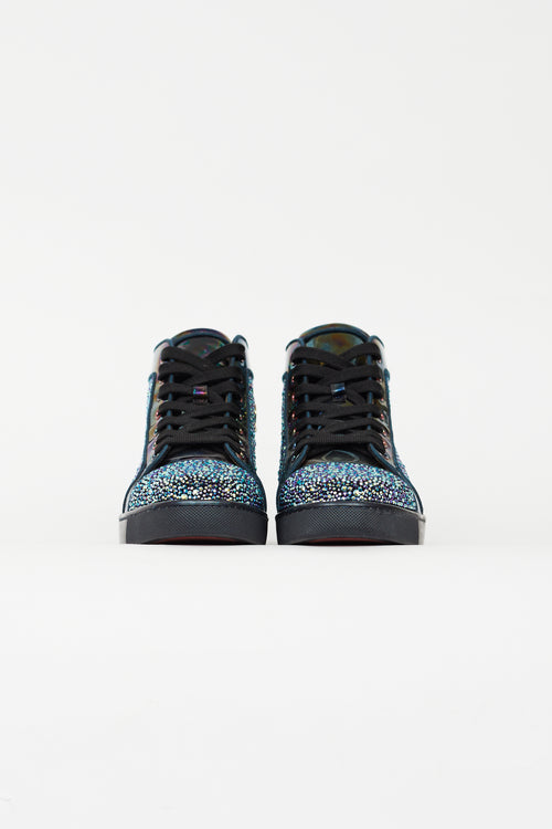 Christian Louboutin Multicolour Iridescent Rhinestone Louis Orlato Sneaker