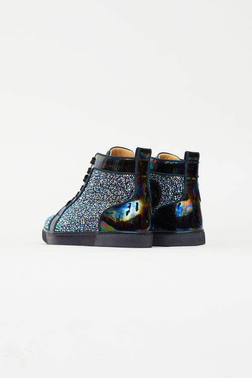 Christian Louboutin Multicolour Iridescent Rhinestone Louis Orlato Sneaker