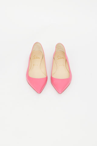 Christian Louboutin Pink Leather Ballalla Ballet Flat