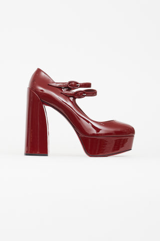 Christian Louboutin Red Patent Movida Jane Pump