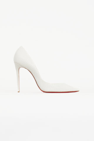 Christian Louboutin White Embossed Leather Iriza 100 D
Orsay Pump