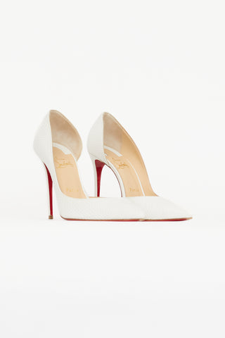 Christian Louboutin White Embossed Leather Iriza 100 D
Orsay Pump