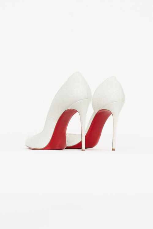 Christian Louboutin White Embossed Leather Iriza 100 D
Orsay Pump