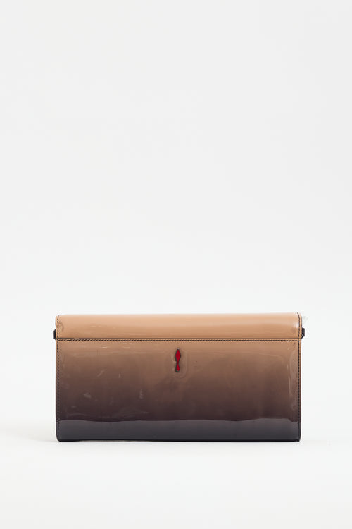 Christian Louboutin Black 
Brown Patent Riviera Bag