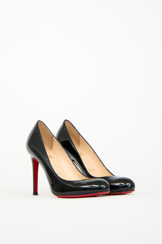 Christian Louboutin Black Patent Simple Pump