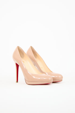 Christian Louboutin Beige Patent New Simple Pump