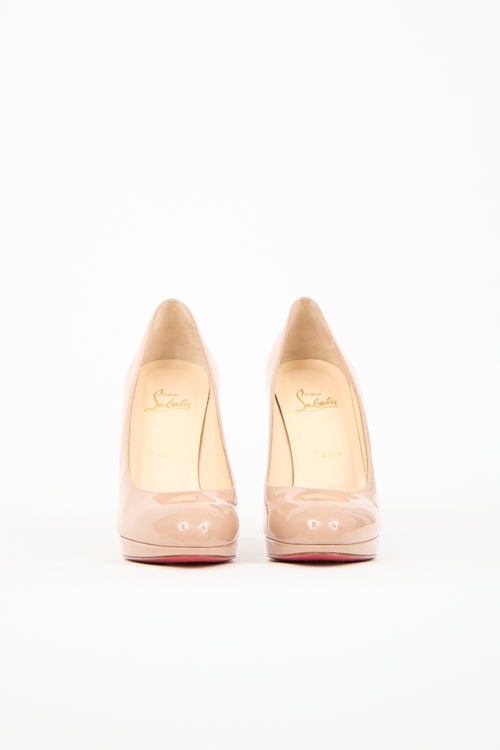 Christian Louboutin Beige Patent New Simple Pump