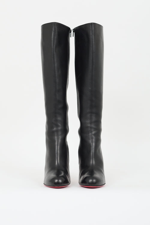 Christian Louboutin Black Leather Pumppie Botta Boot