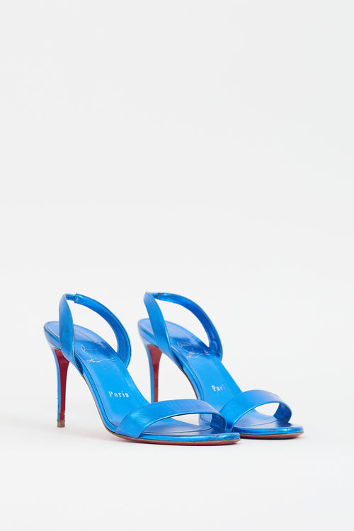 Christian Louboutin Metallic Blue O Marylin Heel