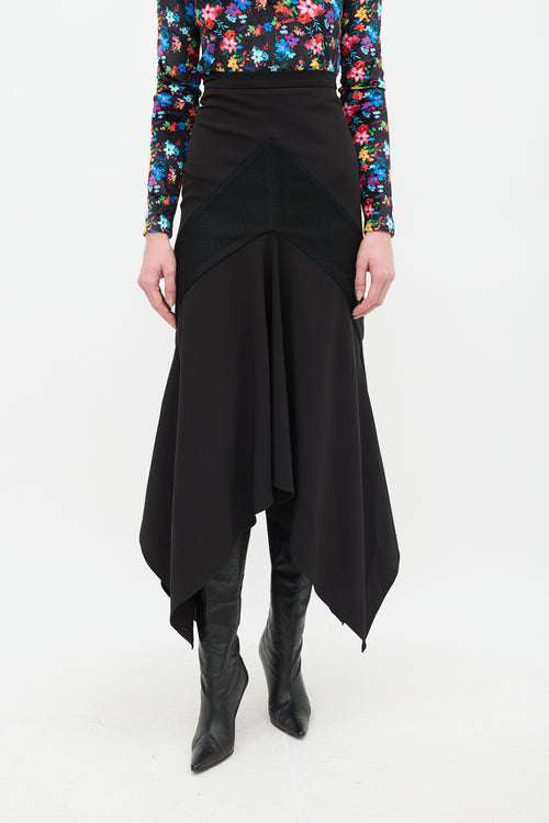 Christopher Esber Black Two Tone Mermaid Skirt