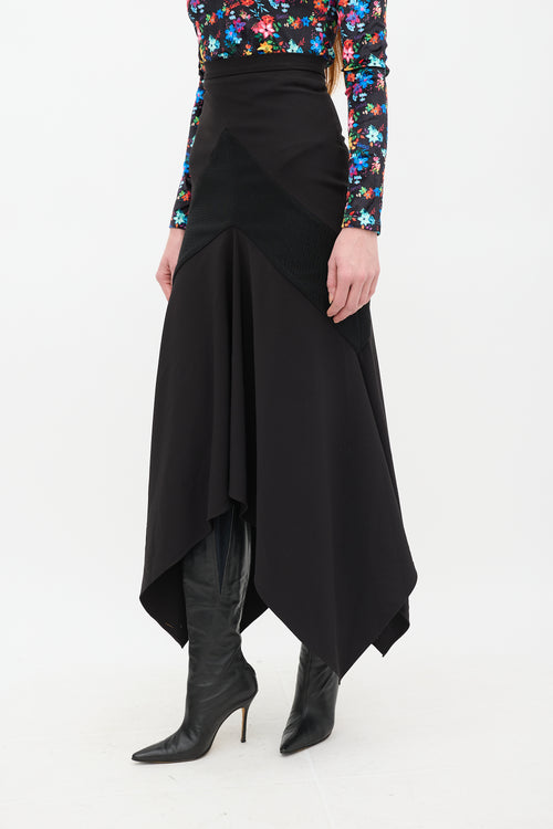 Christopher Esber Black Two Tone Mermaid Skirt