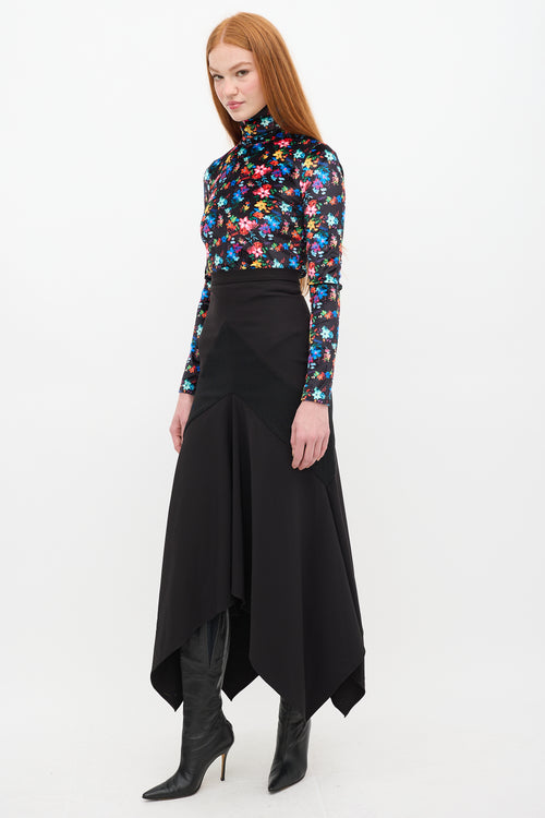 Christopher Esber Black Two Tone Mermaid Skirt